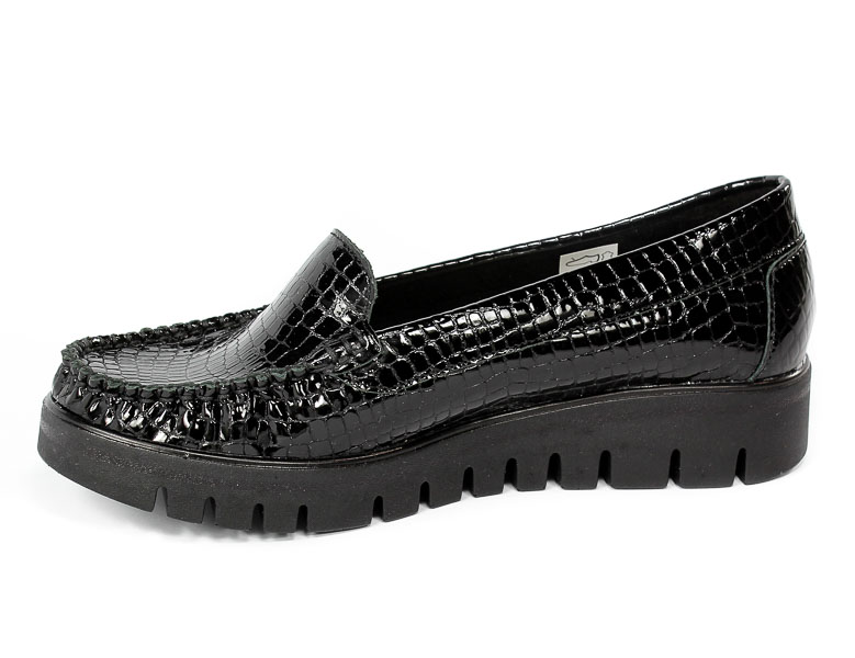 Mokasyny Lemar 10118 Matrix Czarny Skóra