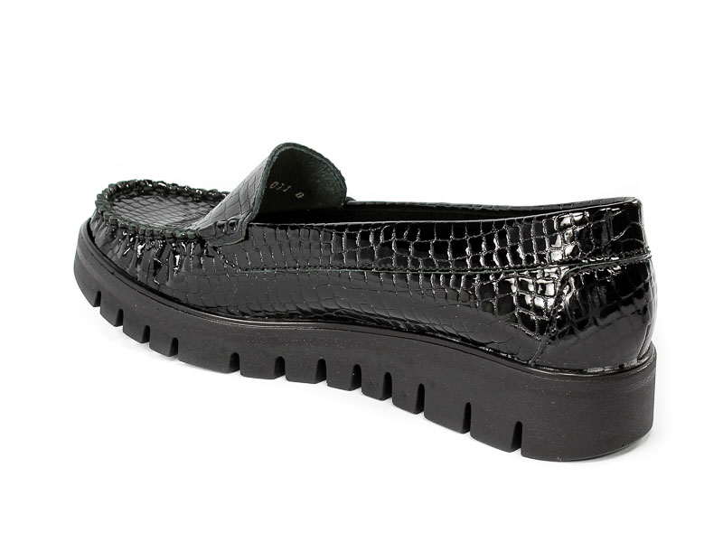 Mokasyny Lemar 10118 Matrix Czarny Skóra
