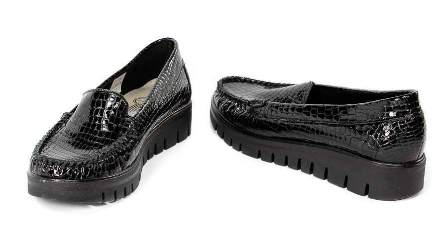 Mokasyny Lemar 10118 Matrix Czarny Skóra