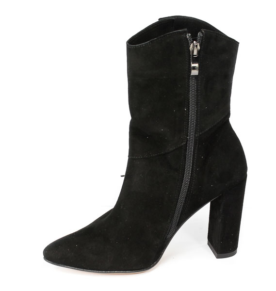 Botki Legwan 536A Czarny Zamsz