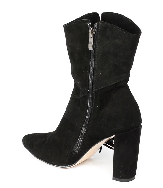 Botki Legwan 536A Czarny Zamsz