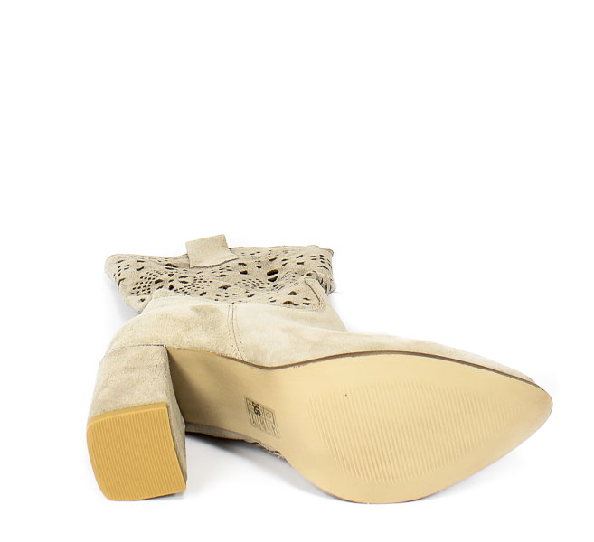 Kozaki Lewski 2823B Cappuccino Welur