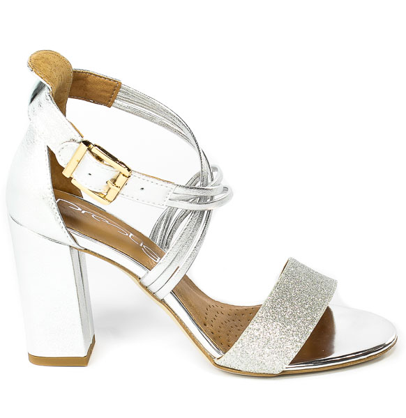 Sandały Prestige 2071 OBL-W Sr.Brokat Sr.Lico