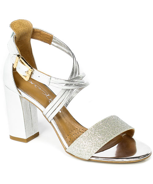 Sandały Prestige 2071 OBL-W Sr.Brokat Sr.Lico