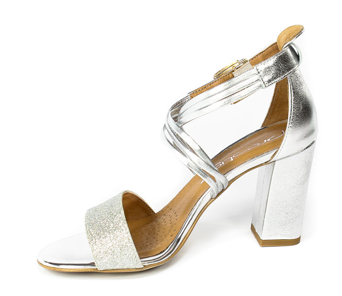 Sandały Prestige 2071 OBL-W Sr.Brokat Sr.Lico