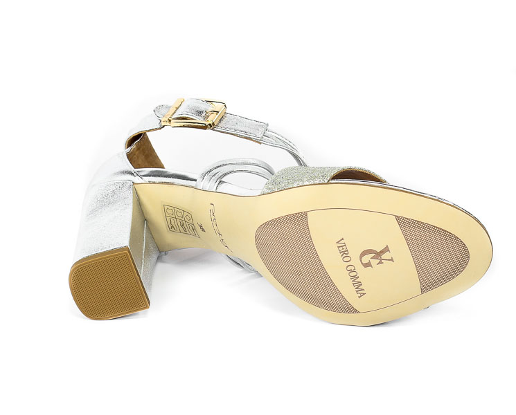 Sandały Prestige 2071 OBL-W Sr.Brokat Sr.Lico