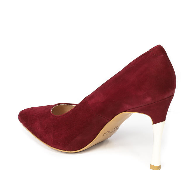 Szpilki Lizard 05250 1895 Wino Zamsz 1689