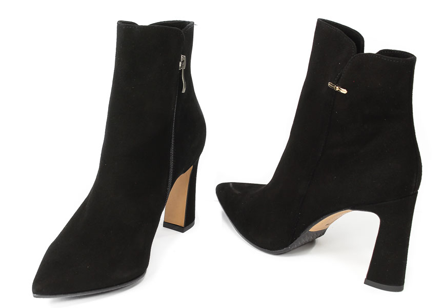 Botki Bravo Moda 2303 Czarny Zamsz