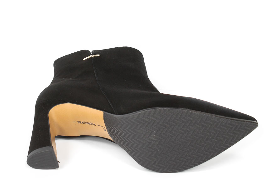 Botki Bravo Moda 2303 Czarny Zamsz