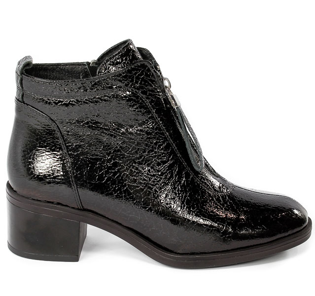 Botki Ravini 3380 Black Crepey Patent