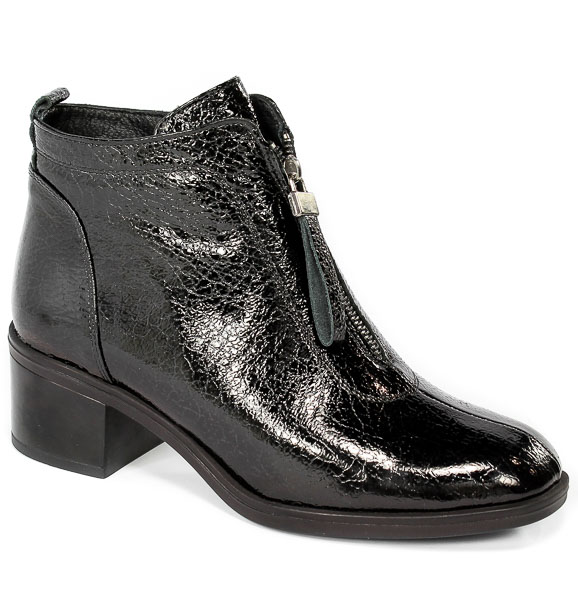Botki Ravini 3380 Black Crepey Patent