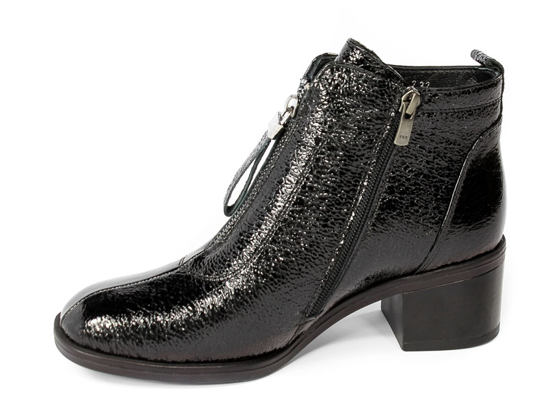 Botki Ravini 3380 Black Crepey Patent