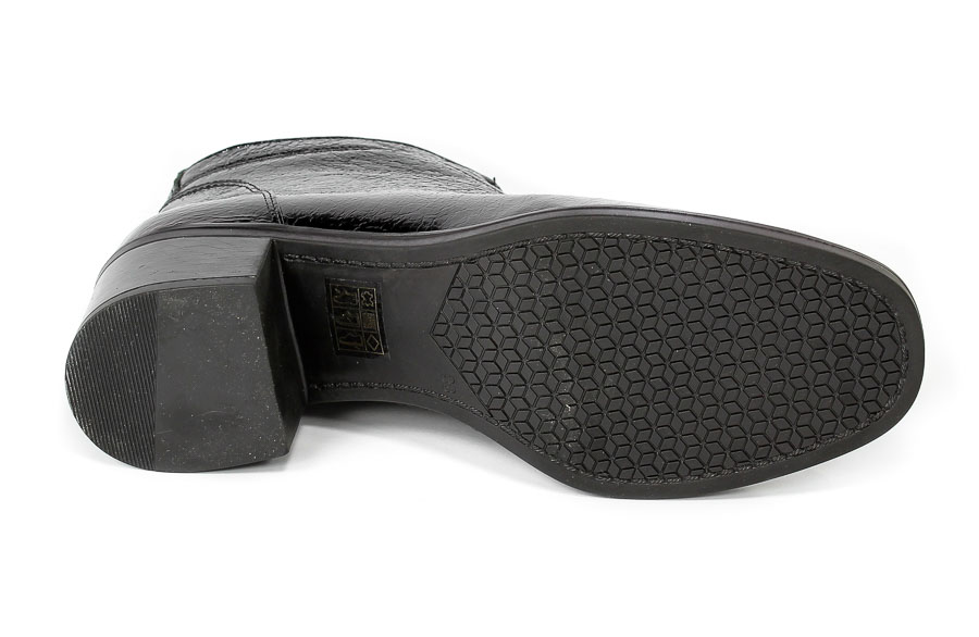 Botki Ravini 3380 Black Crepey Patent