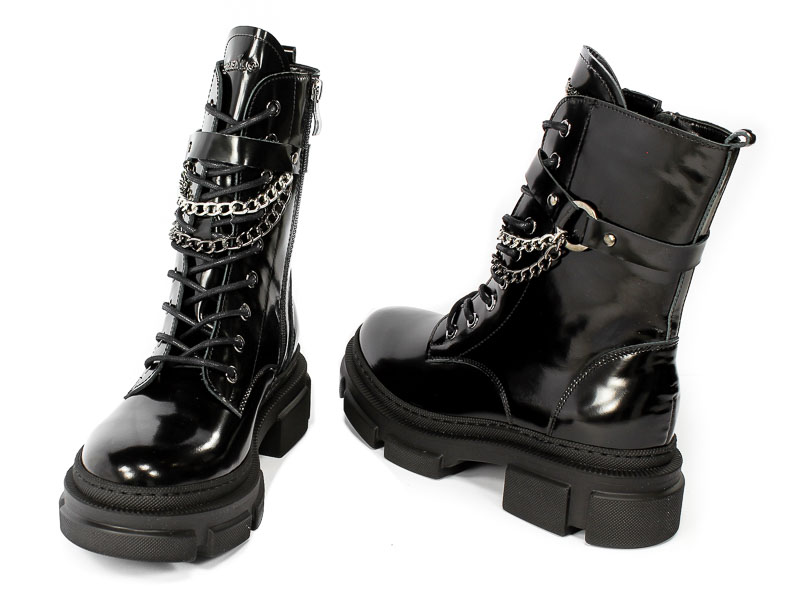 Trzewiki Chebello 2776-355-S172 Czarny Lakier