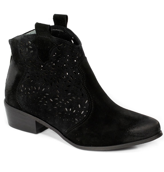 Botki Exquisite 1130 Czarny Welur