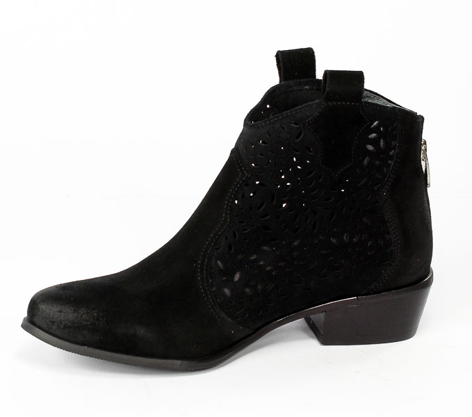 Botki Exquisite 1130 Czarny Welur
