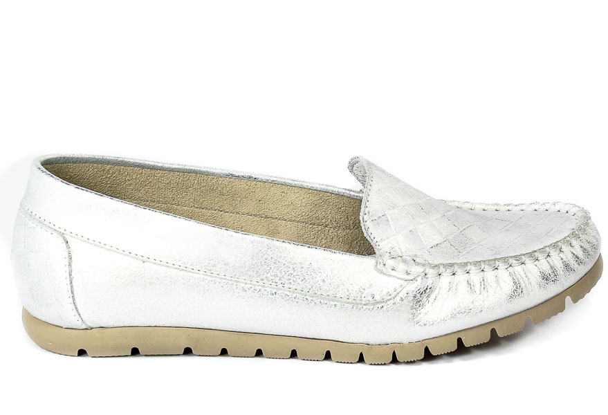 Mokasyny Lemar 10136 Przecier Kr.Srebro+Tuluza