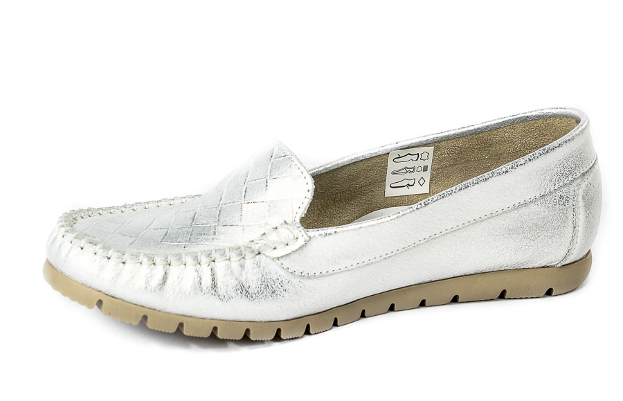 Mokasyny Lemar 10136 Przecier Kr.Srebro+Tuluza
