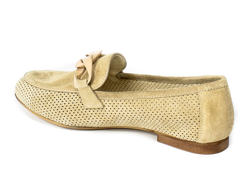 Mokasyny Fabio Fabrizi 931 Beż welur