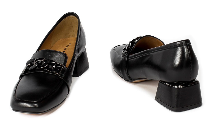 Czółenka Fabio Fabrizi 938 Czarne lico