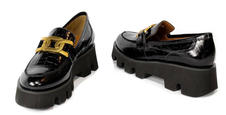 Mokasyny Karino 4186-126P Czarne TŁ Lico