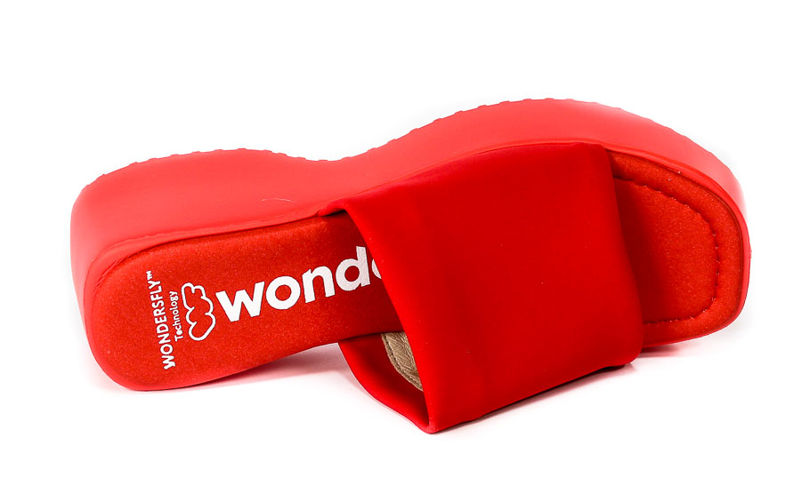 Klapki Wonders D-9701 Licra Mat Rojo