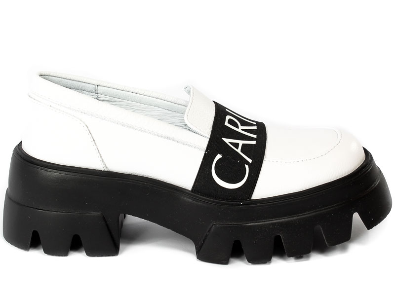 Półbuty Carinii B7959-I81-000-E81 Biały