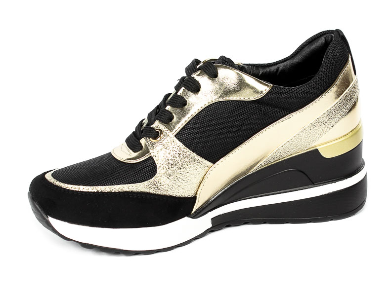 Sneakersy Vinceza 22-10574 BK.GOLD Czarny-Złoty