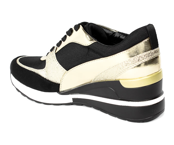 Sneakersy Vinceza 22-10574 BK.GOLD Czarny-Złoty
