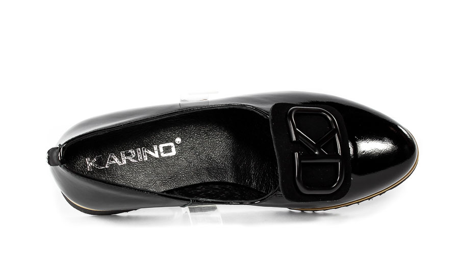 Półbuty Karino 4259-090P Czarny Naplak