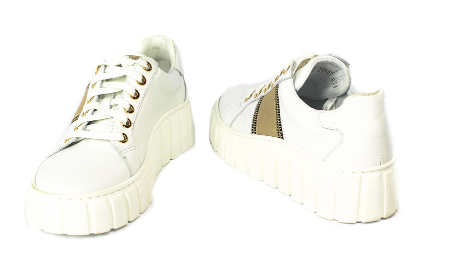 Sneakersy Nessi 22161 Biały+Beż