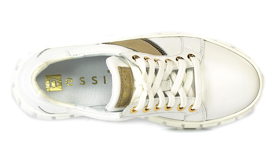 Sneakersy Nessi 22161 Biały+Beż