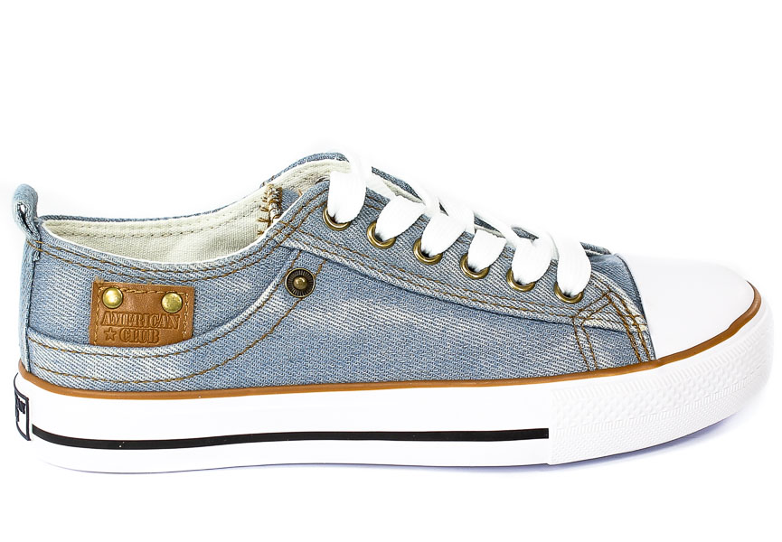 Półtrampki American LH28/21 Jeans-NJ05-3White