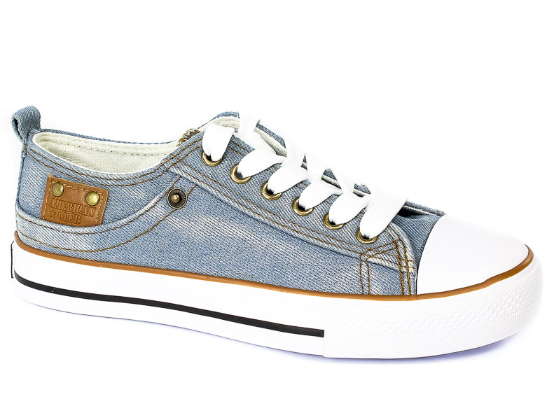Półtrampki American LH28/21 Jeans-NJ05-3White