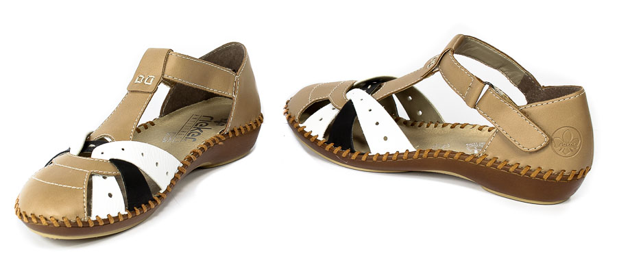 Sandały Rieker M1655-60 Beige Comb