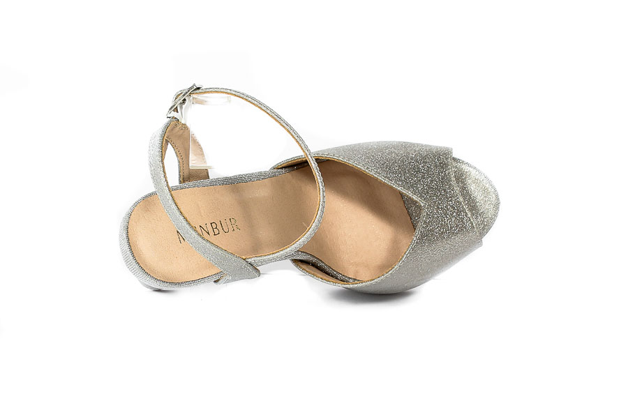 Sandały Menbur 23000-0009 Plata-Silver