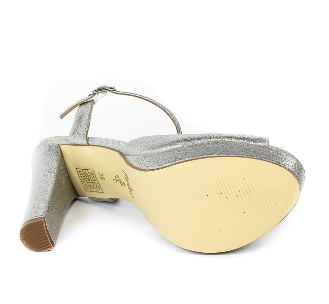 Sandały Menbur 23000-0009 Plata-Silver