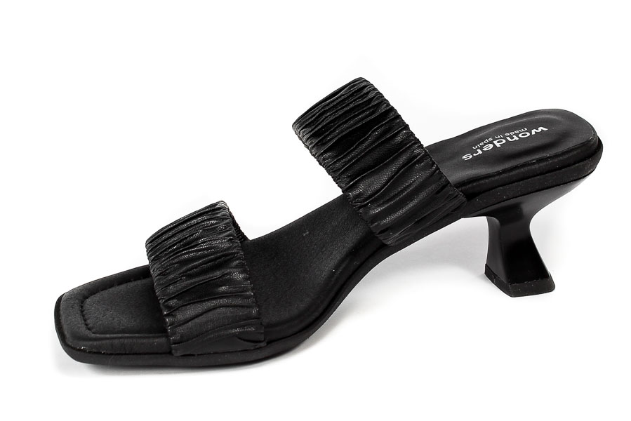 Klapki Wonders F-7802 Elast Frunci Negro