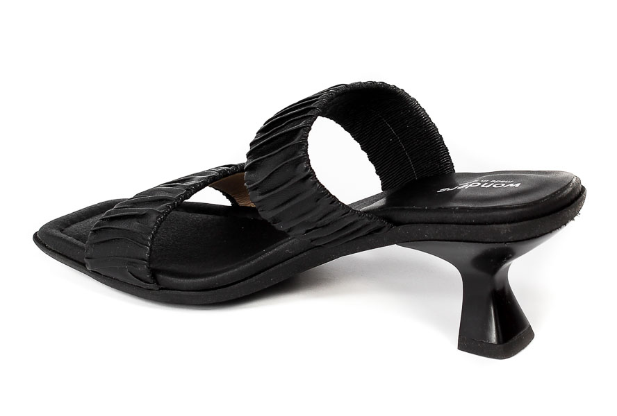 Klapki Wonders F-7802 Elast Frunci Negro