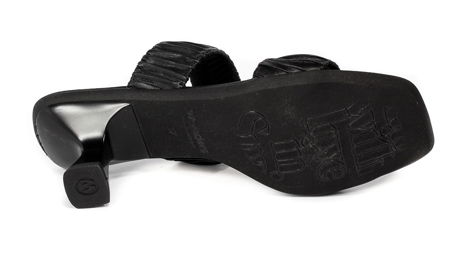 Klapki Wonders F-7802 Elast Frunci Negro