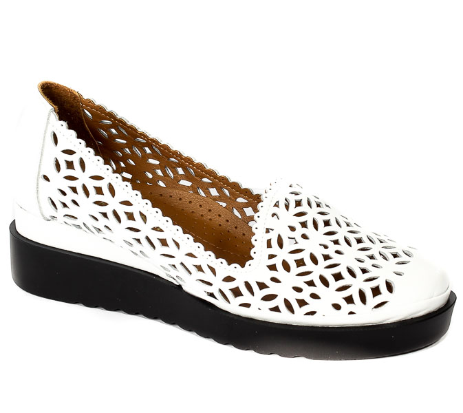 Półbuty Ravini 019-9317 136 Biały