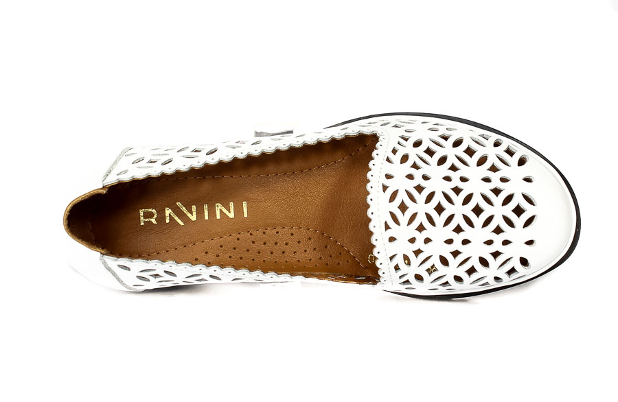 Półbuty Ravini 019-9317 136 Biały