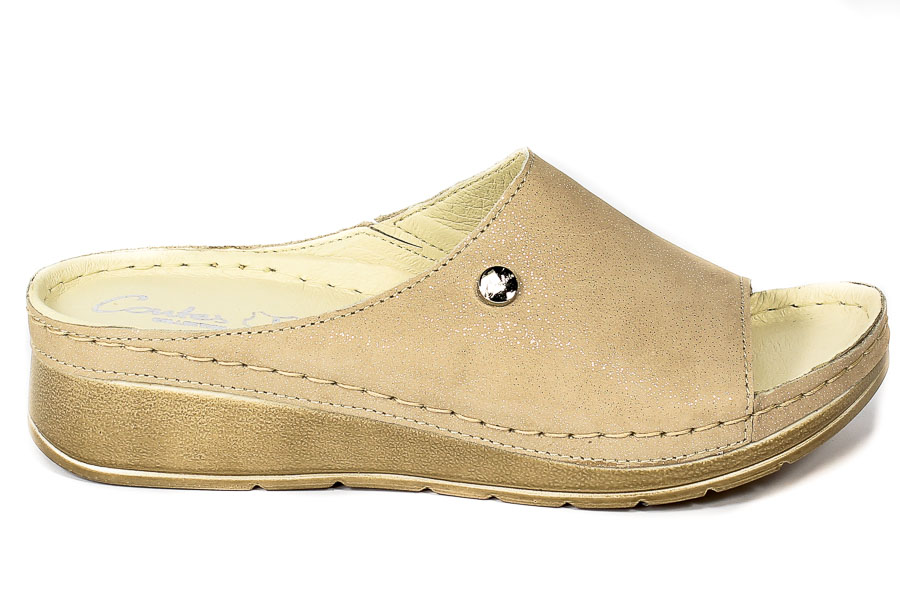 Klapki Contes 504S Bezowy Nub