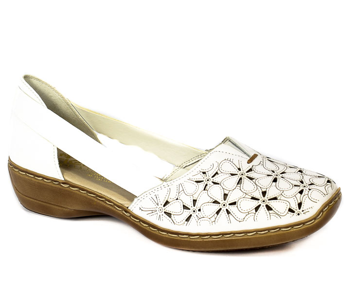 Półbuty Rieker 41356-80 White