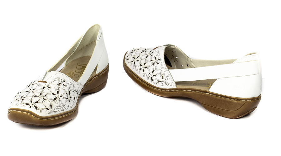 Półbuty Rieker 41356-80 White
