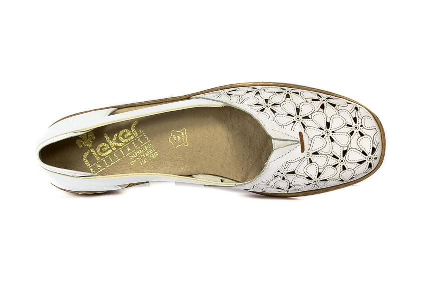 Półbuty Rieker 41356-80 White