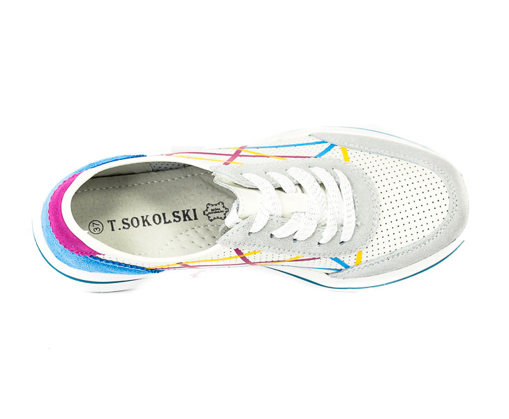 Półbuty Sokolski W20-08 WHT FUX