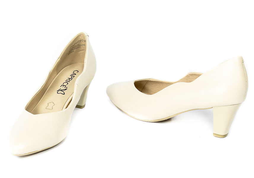 Czółenka Caprice 9-22400-28 Creme Perlato