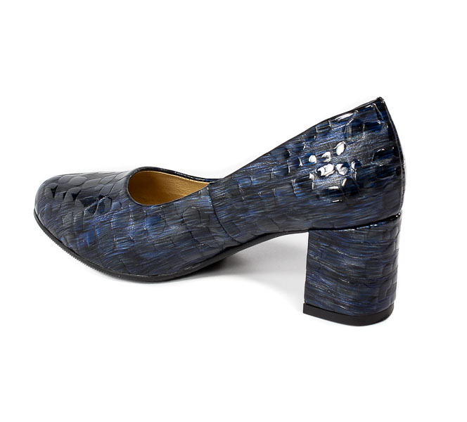 Czółenka Piazza 930003-05 Navy Leder/Lackleder