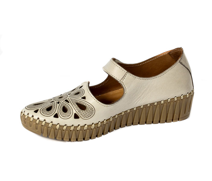Półbuty Manitu 840011-08 Beige 